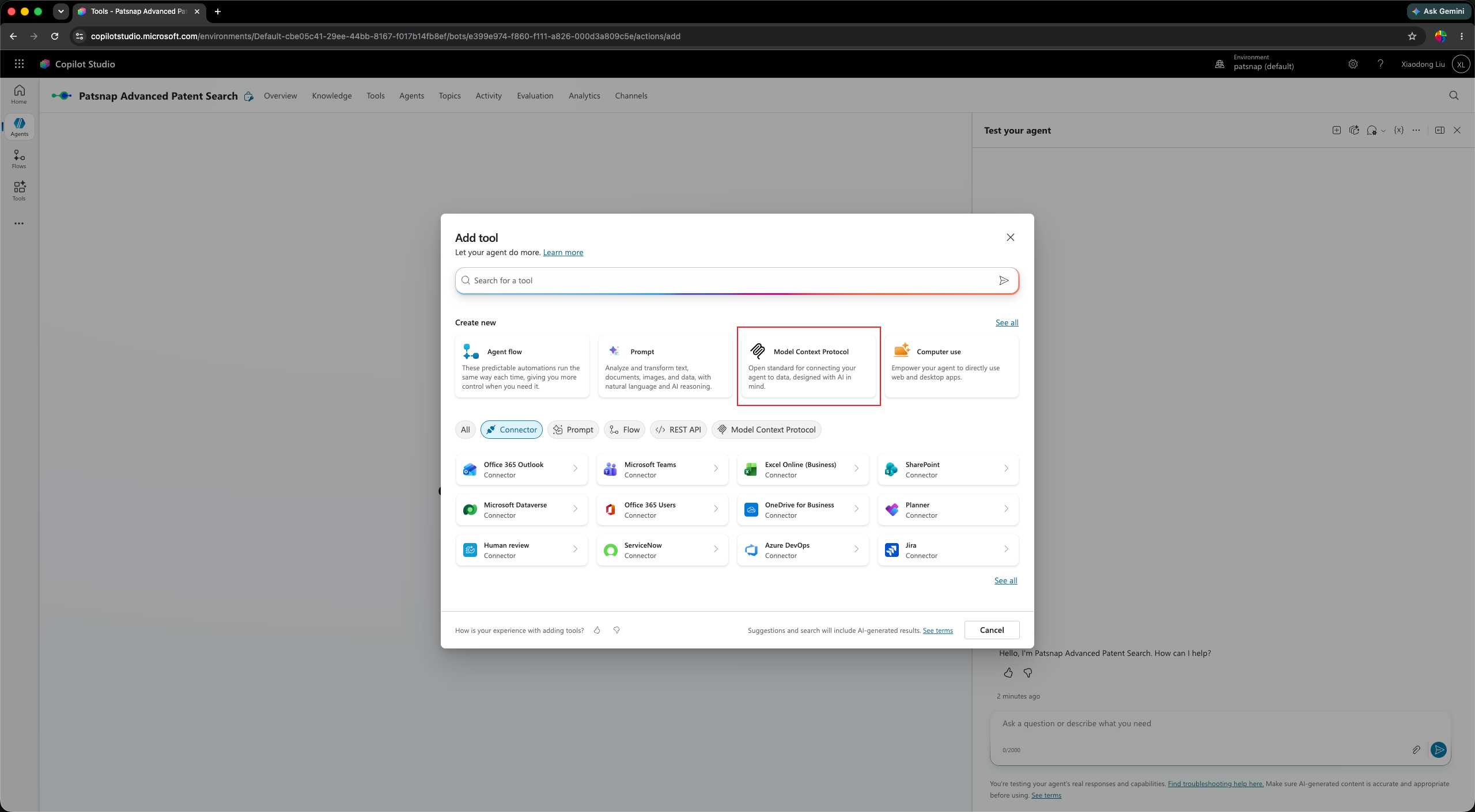 Add a Model Context Protocol tool 2