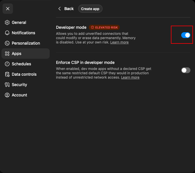 Enable Developer Mode