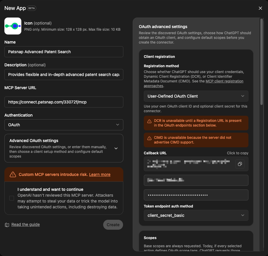 Fill app details and configure OAuth 2