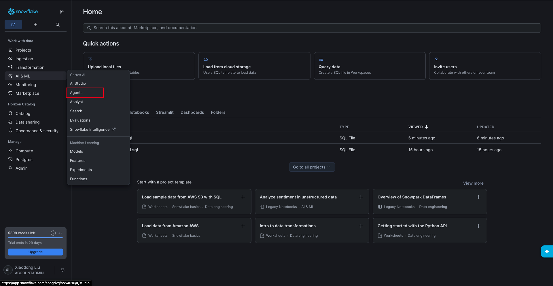 Open AI/ML Agents